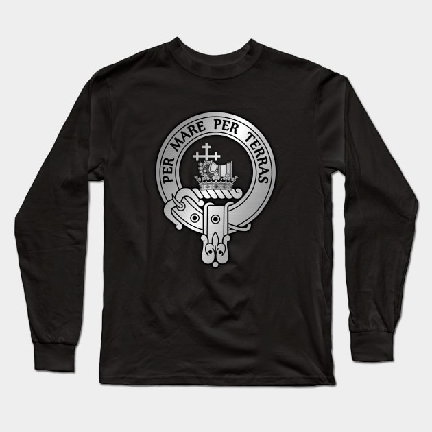 Clan MacDonald Crest & Tartan Long Sleeve T-Shirt by Taylor'd Designs